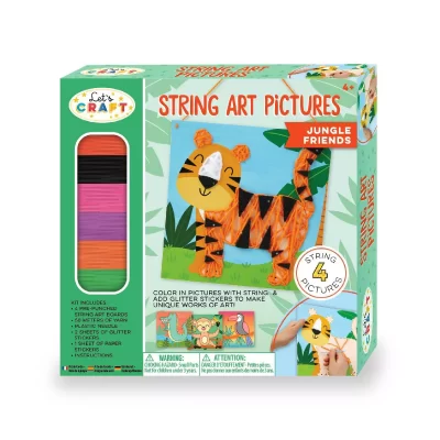 Bright Stripes String Art Pictures – Jungle Friends