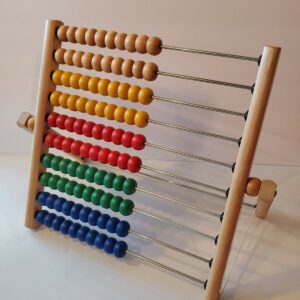 Folding Abacus on a  Wooden Frame
